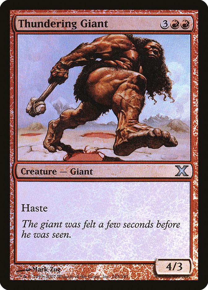 Thundering Giant (Premium Foil) [Tenth Edition] | RetroPlay Games