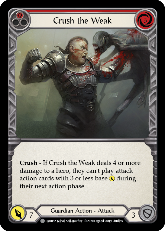 Crush the Weak (Red) [CRU032] (Crucible of War)  1st Edition Normal | RetroPlay Games