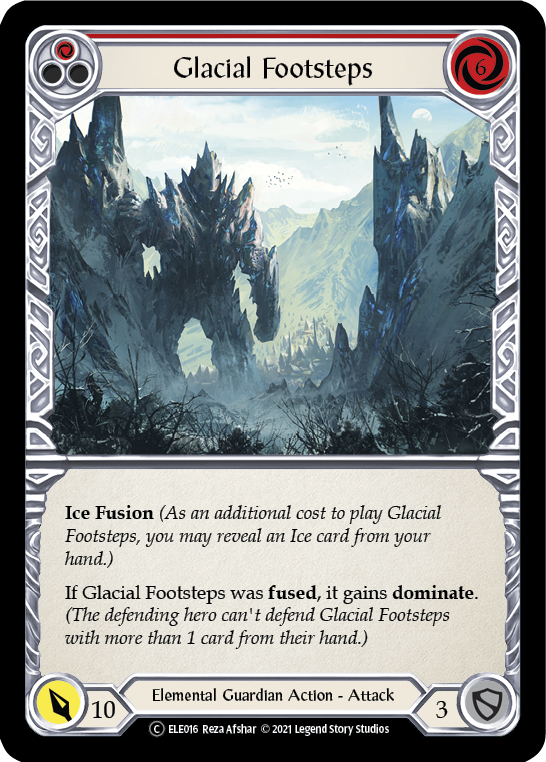 Glacial Footsteps (Red) [U-ELE016] (Tales of Aria Unlimited)  Unlimited Rainbow Foil | RetroPlay Games
