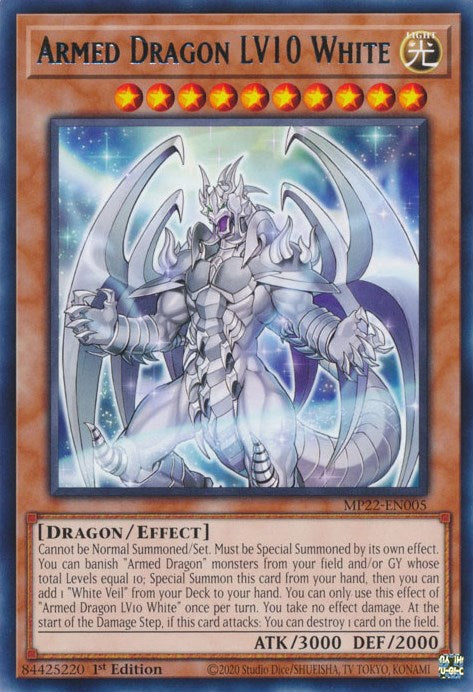 Armed Dragon LV10 White [MP22-EN005] Rare | RetroPlay Games