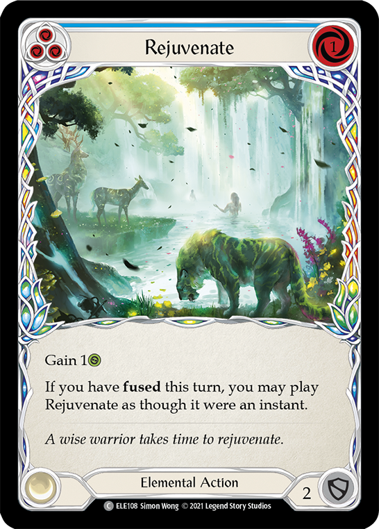 Rejuvenate (Blue) [ELE108] (Tales of Aria)  1st Edition Rainbow Foil | RetroPlay Games