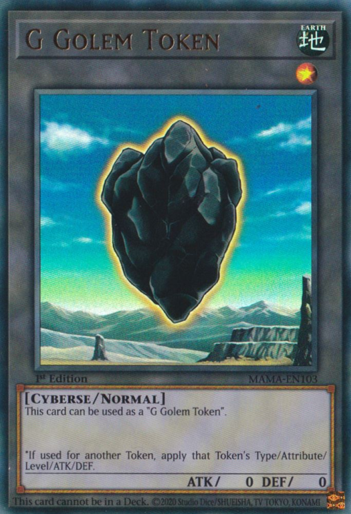 G Golem Token [MAMA-EN103] Ultra Rare | RetroPlay Games