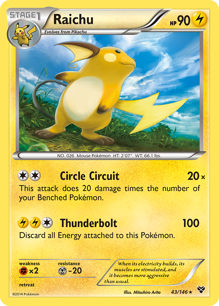 Raichu (43/146) [XY: Base Set] | RetroPlay Games