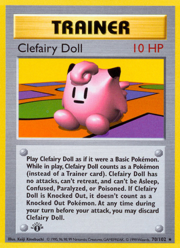 Clefairy Doll (70/102) (Shadowless) [Base Set 1st Edition] | RetroPlay Games