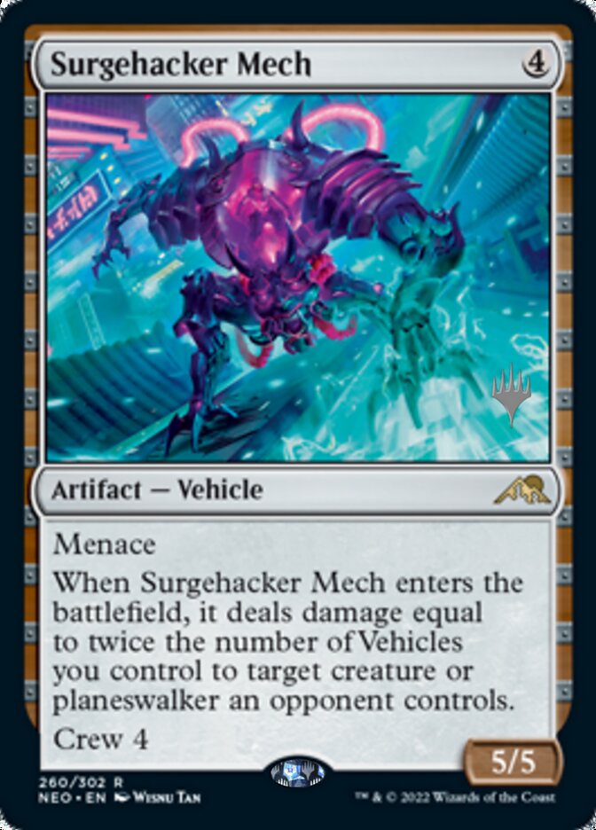 Surgehacker Mech (Promo Pack) [Kamigawa: Neon Dynasty Promos] | RetroPlay Games