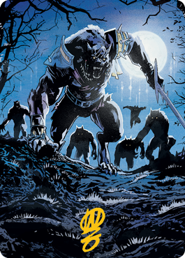 Tovolar, the Midnight Scourge 2 Art Card (Gold-Stamped Signature) [Innistrad: Midnight Hunt Art Series] | RetroPlay Games