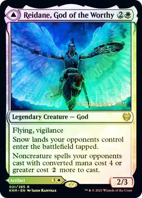 Reidane, God of the Worthy // Valkmira, Protector's Shield  [Kaldheim Prerelease Promos] | RetroPlay Games