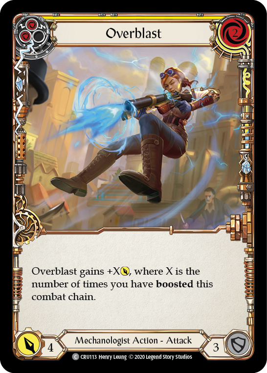 Overblast (Yellow) [CRU113] (Crucible of War)  1st Edition Rainbow Foil | RetroPlay Games