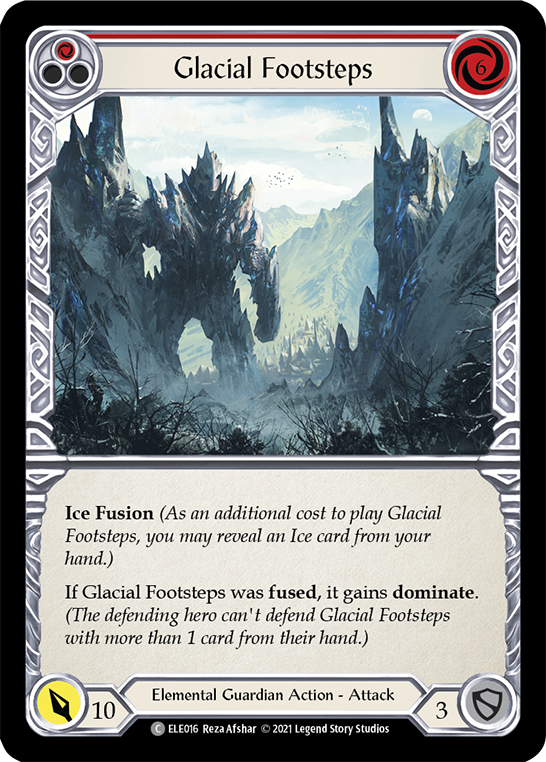 Glacial Footsteps (Red) [ELE016] (Tales of Aria)  1st Edition Rainbow Foil | RetroPlay Games