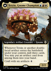 Tetzin, Gnome Champion // The Golden-Gear Colossus (Extended Art) [The Lost Caverns of Ixalan Commander] | RetroPlay Games