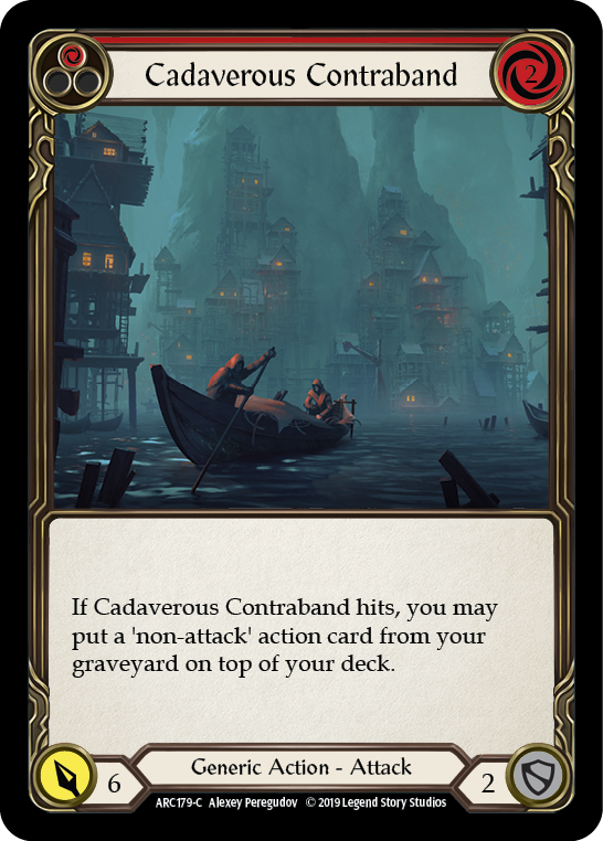 Cadaverous Contraband (Red) [ARC179-C] (Arcane Rising)  1st Edition Rainbow Foil | RetroPlay Games