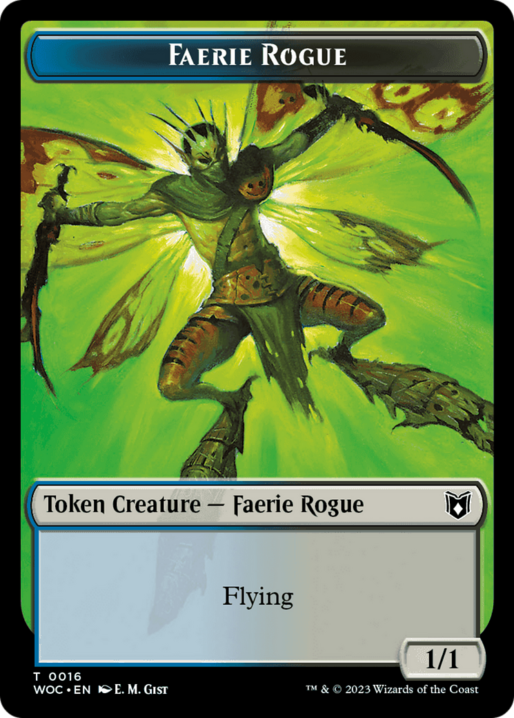 Faerie Rogue // Copy (0016) Double-Sided Token [Wilds of Eldraine Commander Tokens] | RetroPlay Games