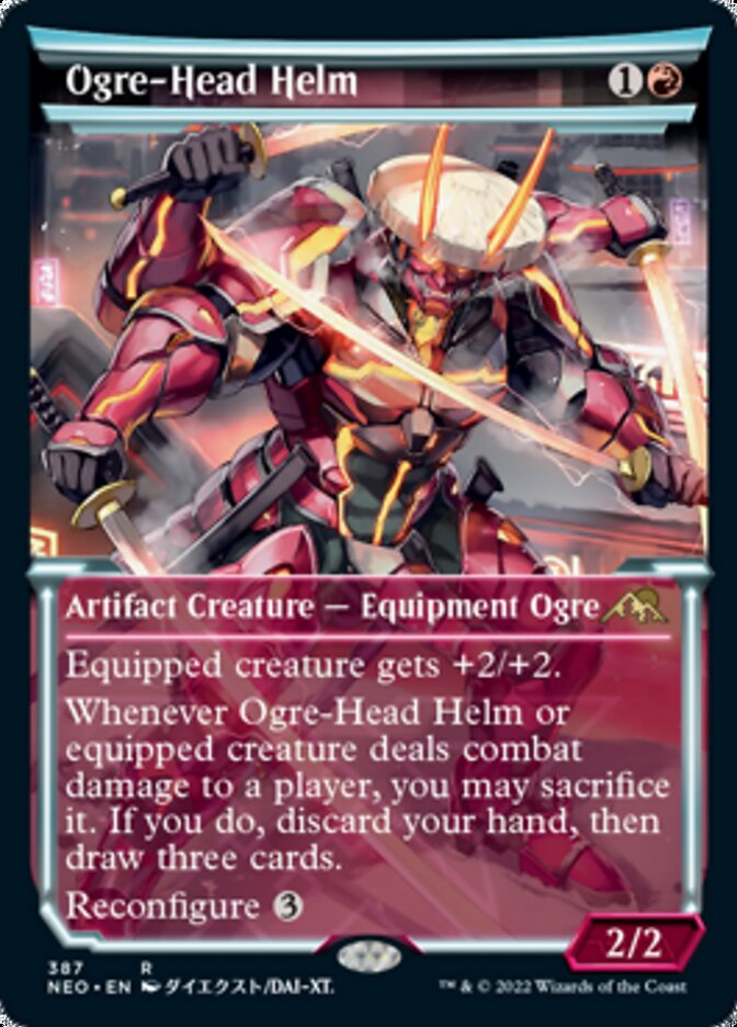 Ogre-Head Helm (Showcase Soft Glow) [Kamigawa: Neon Dynasty] | RetroPlay Games