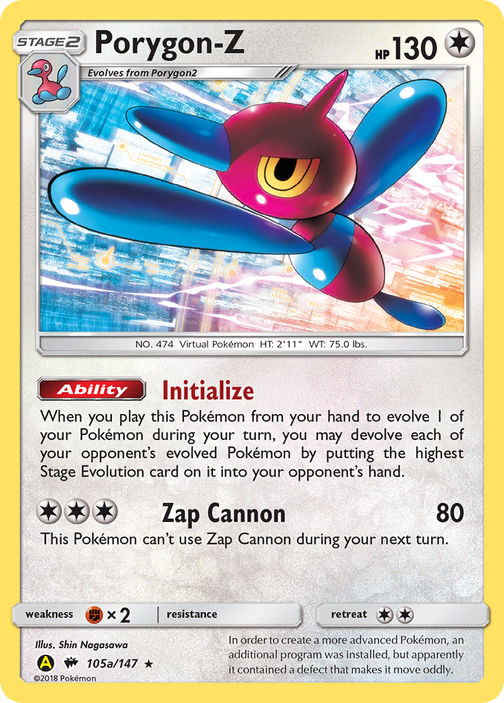 Porygon-Z (105a/147) (Alternate Art Promo) [Sun & Moon: Burning Shadows] | RetroPlay Games