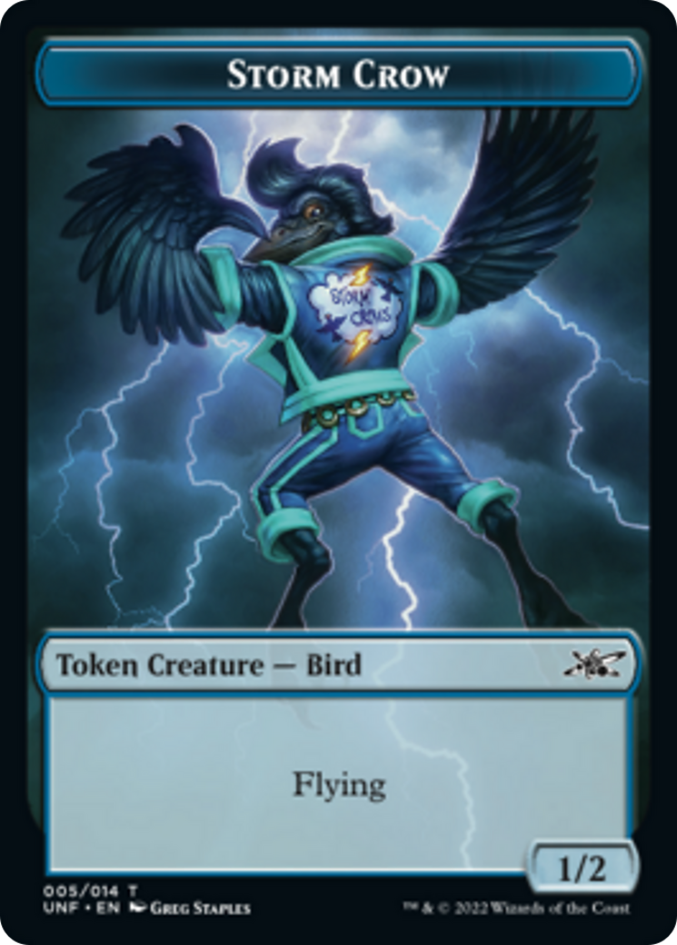 Cat // Storm Crow Double-sided Token [Unfinity Tokens] | RetroPlay Games