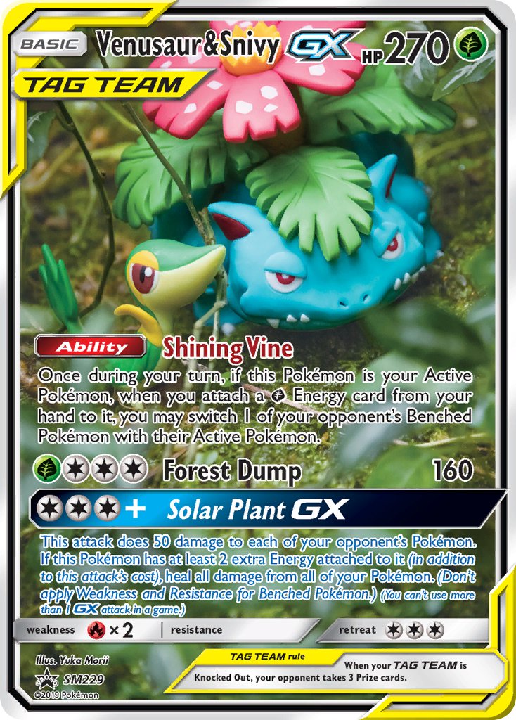 Venusaur & Snivy GX (SM229) [Sun & Moon: Black Star Promos] | RetroPlay Games