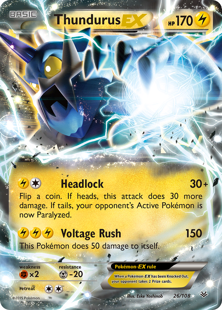 Thundurus EX (26/108) [XY: Roaring Skies] | RetroPlay Games