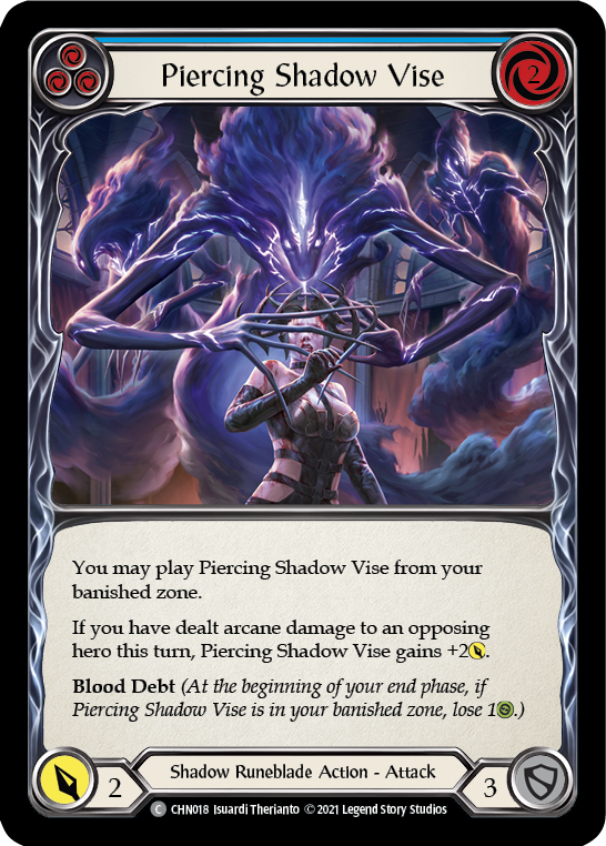 Piercing Shadow Vise (Blue) [CHN018] (Monarch Chane Blitz Deck) | RetroPlay Games