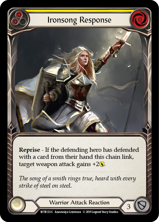 Ironsong Response (Yellow) [WTR133-C] (Welcome to Rathe)  Alpha Print Normal | RetroPlay Games