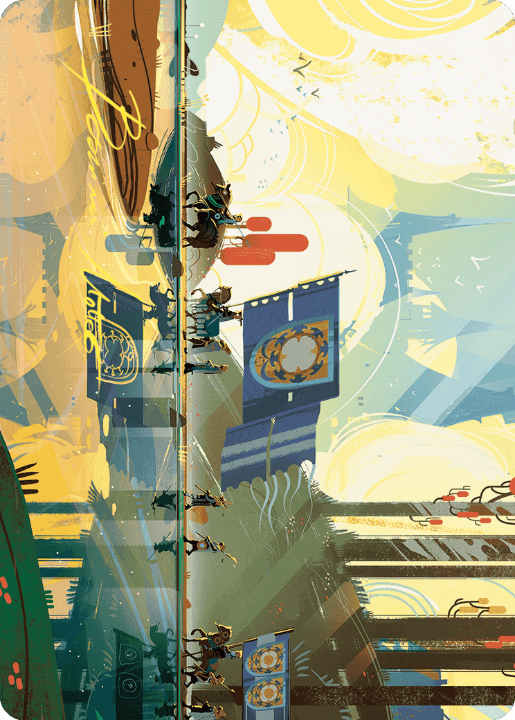 Knightly Valor Art Card (Gold-Stamped Signature) [Wilds of Eldraine Art Series] | RetroPlay Games