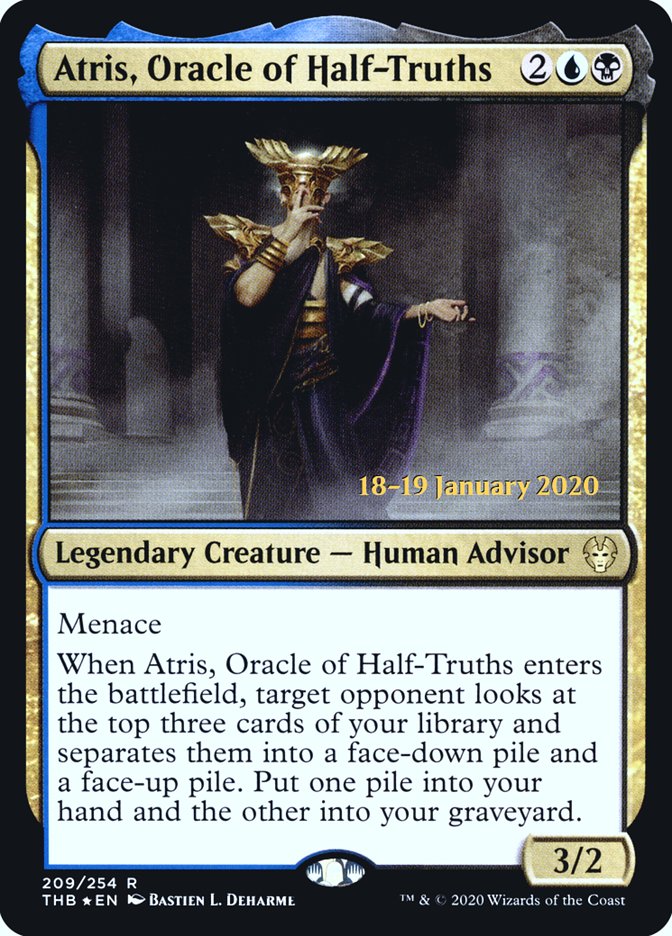 Atris, Oracle of Half-Truths [Theros Beyond Death Prerelease Promos] | RetroPlay Games