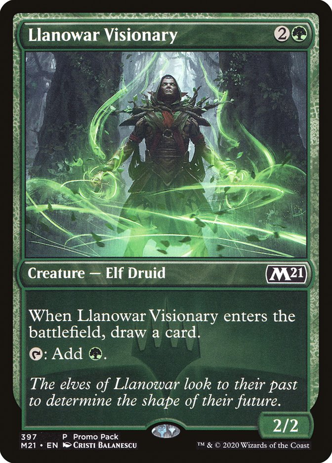 Llanowar Visionary (Promo Pack) [Core Set 2021 Promos] | RetroPlay Games