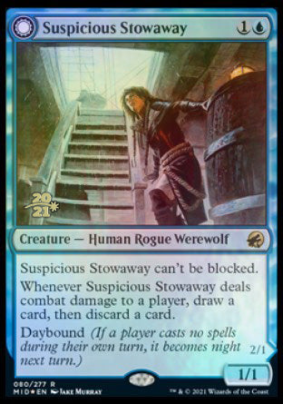 Suspicious Stowaway // Seafaring Werewolf [Innistrad: Midnight Hunt Prerelease Promos] | RetroPlay Games