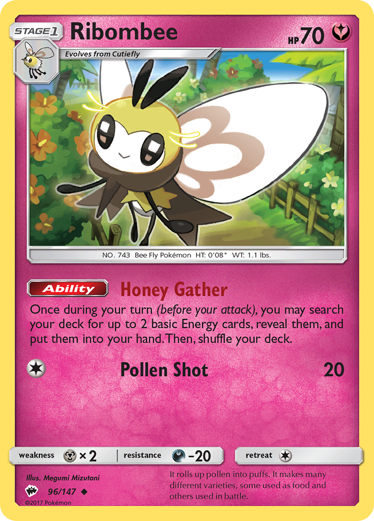 Ribombee (96/147) [Sun & Moon: Burning Shadows] | RetroPlay Games