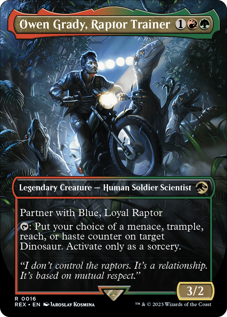 Owen Grady, Raptor Trainer (Borderless) [Jurassic World Collection] | RetroPlay Games