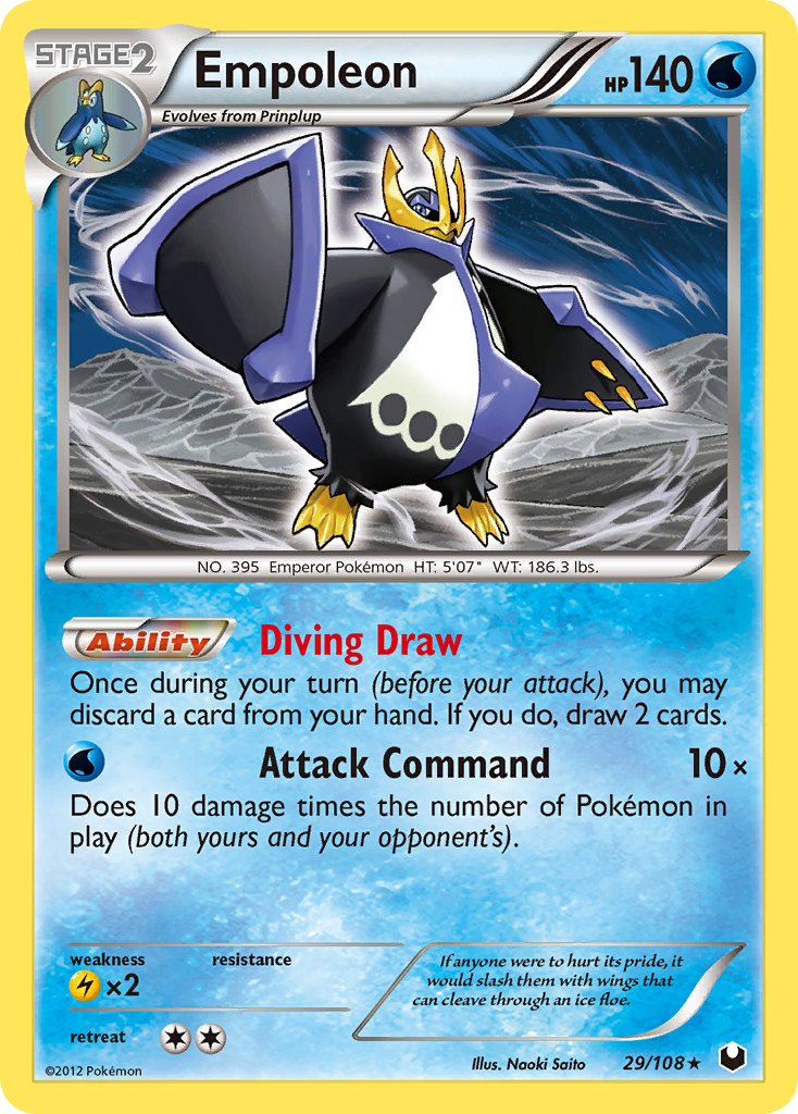 Empoleon (29/108) (Battle Arena Deck Exclusive) (Theme Deck Exclusive) [Black & White: Dark Explorers] | RetroPlay Games