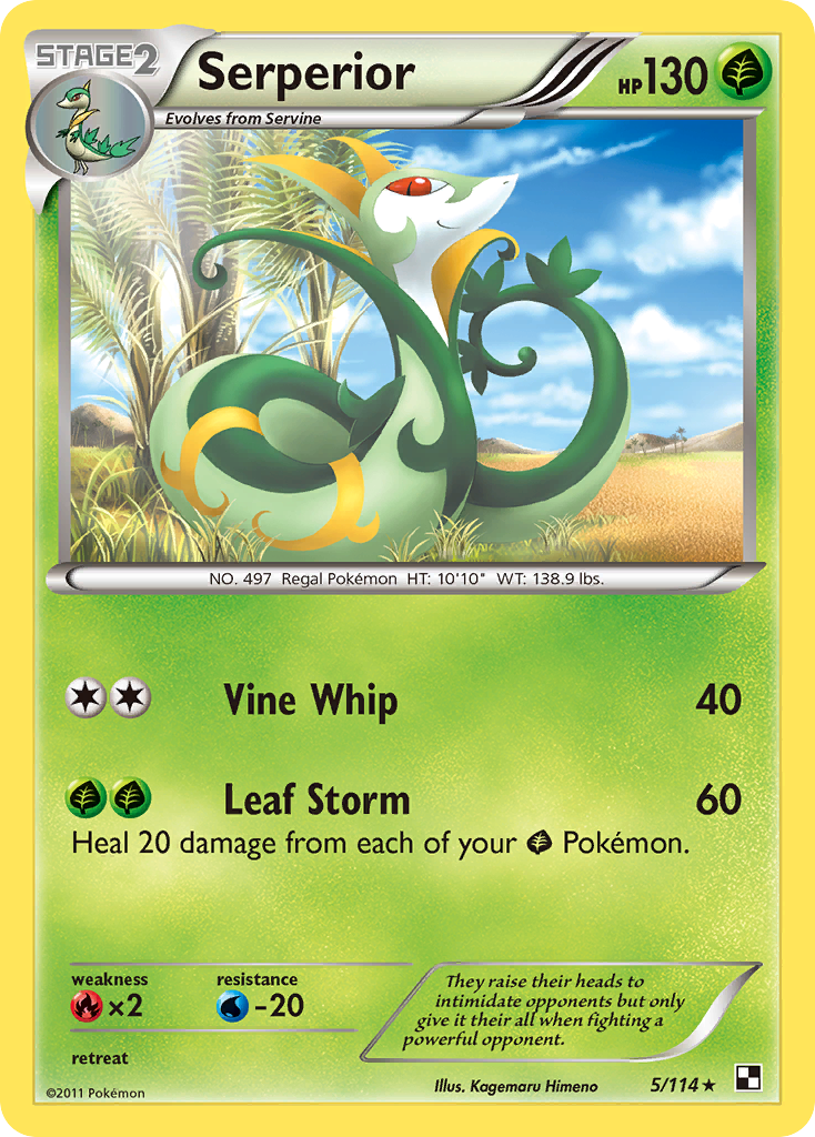 Serperior (5/114) (Green Tornado) (Theme Deck Exclusive) [Black & White: Base Set] | RetroPlay Games