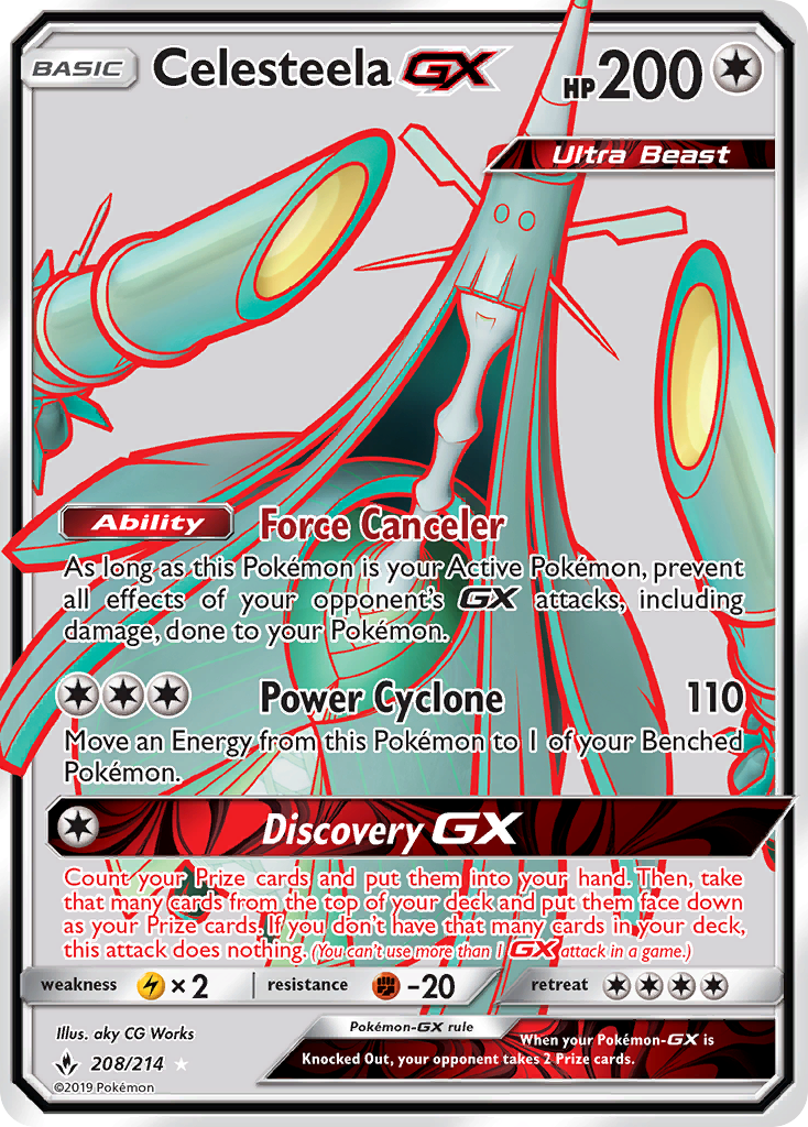 Celesteela GX (208/214) [Sun & Moon: Unbroken Bonds] | RetroPlay Games