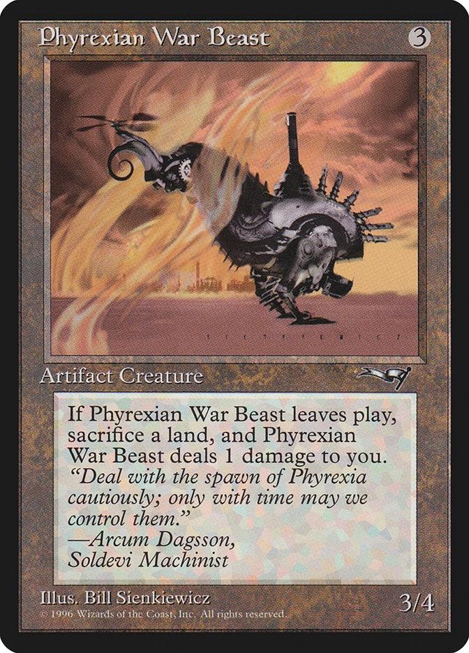 Phyrexian War Beast (Signature on Right) [Alliances] | RetroPlay Games