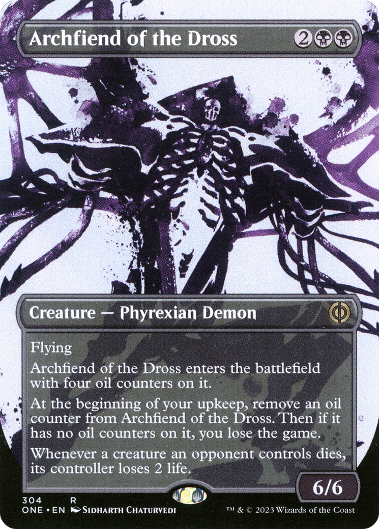 Archfiend of the Dross (Borderless Ichor) [Phyrexia: All Will Be One] | RetroPlay Games