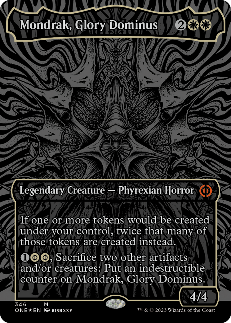 Mondrak, Glory Dominus (Oil Slick Raised Foil) [Phyrexia: All Will Be One] | RetroPlay Games