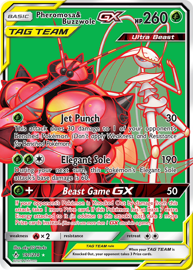 Pheromosa & Buzzwole GX (191/214) [Sun & Moon: Unbroken Bonds] | RetroPlay Games