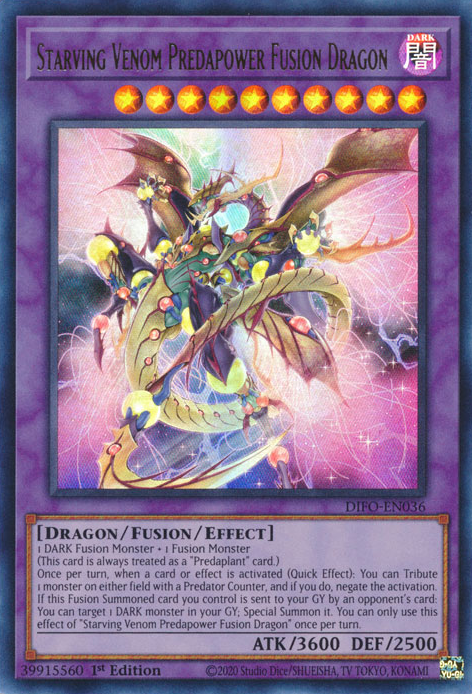 Starving Venom Predapower Fusion Dragon [DIFO-EN036] Ultra Rare | RetroPlay Games