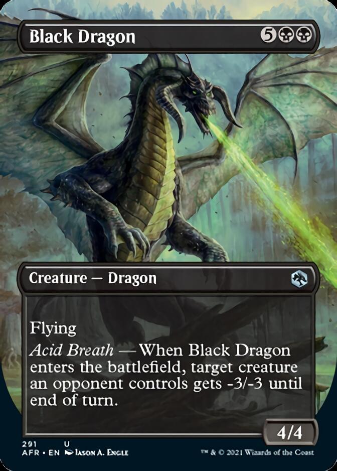 Black Dragon (Borderless Alternate Art) [Dungeons & Dragons: Adventures in the Forgotten Realms] | RetroPlay Games