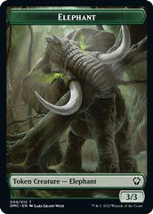 Elephant // Treasure Double-sided Token [Dominaria United Commander Tokens] | RetroPlay Games