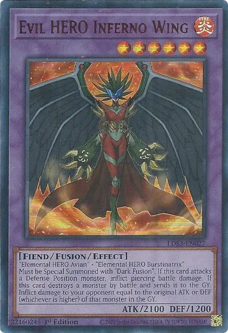 Evil HERO Inferno Wing (Red) [LDS3-EN027] Ultra Rare | RetroPlay Games