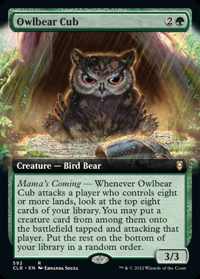 Owlbear Cub (Extended Art) [Commander Legends: Battle for Baldur's Gate] | RetroPlay Games