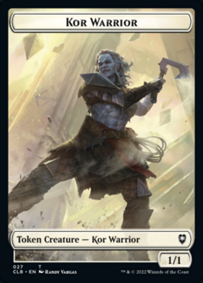 Kor Warrior // Shapeshifter (023) Double-sided Token [Commander Legends: Battle for Baldur's Gate Tokens] | RetroPlay Games