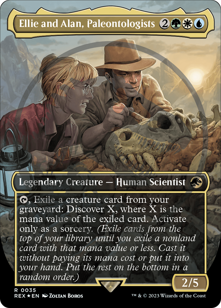 Ellie and Alan, Paleontologists Emblem (Borderless) [Jurassic World Collection Tokens] | RetroPlay Games