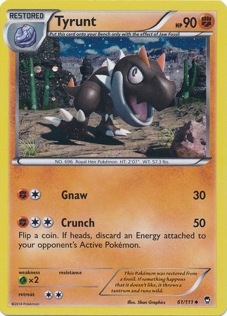 Tyrunt (61/111) (Cosmos Holo) [XY: Furious Fists] | RetroPlay Games