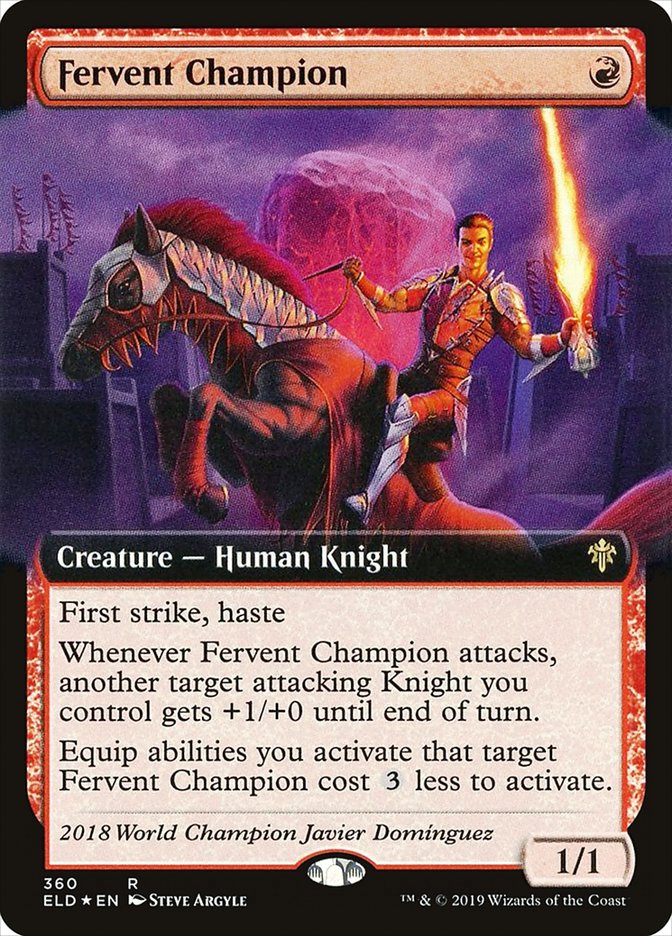 Fervent Champion (Extended Art) [Throne of Eldraine] | RetroPlay Games