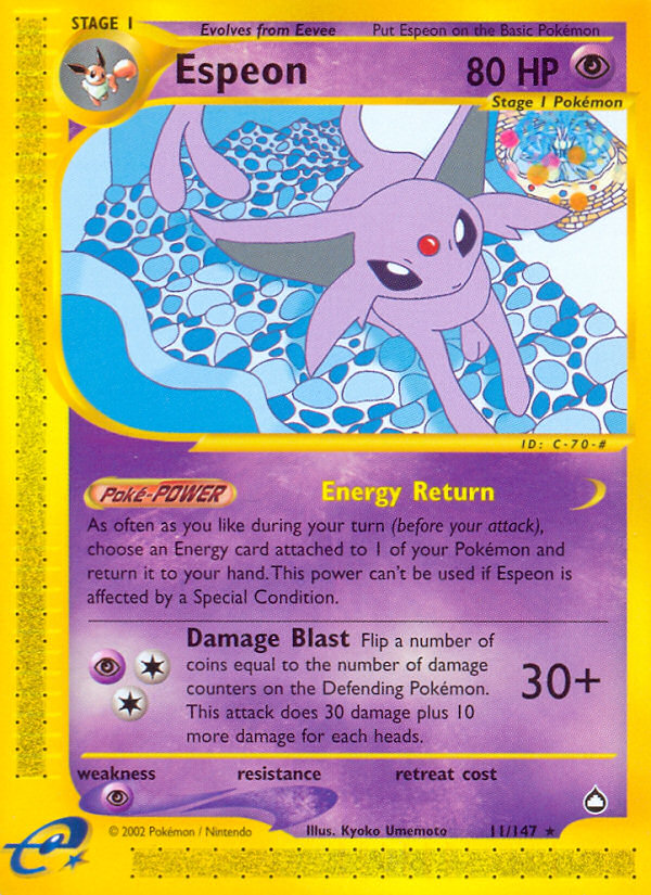 Espeon (11/147) [Aquapolis] | RetroPlay Games