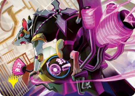 Nashi, Moon Sage's Scion Art Card (Gold-Stamped Signature) [Kamigawa: Neon Dynasty Art Series] | RetroPlay Games