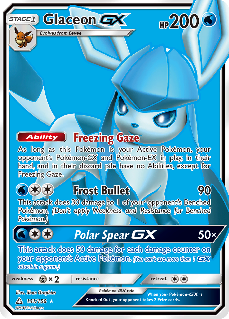 Glaceon GX (141/156) [Sun & Moon: Ultra Prism] | RetroPlay Games