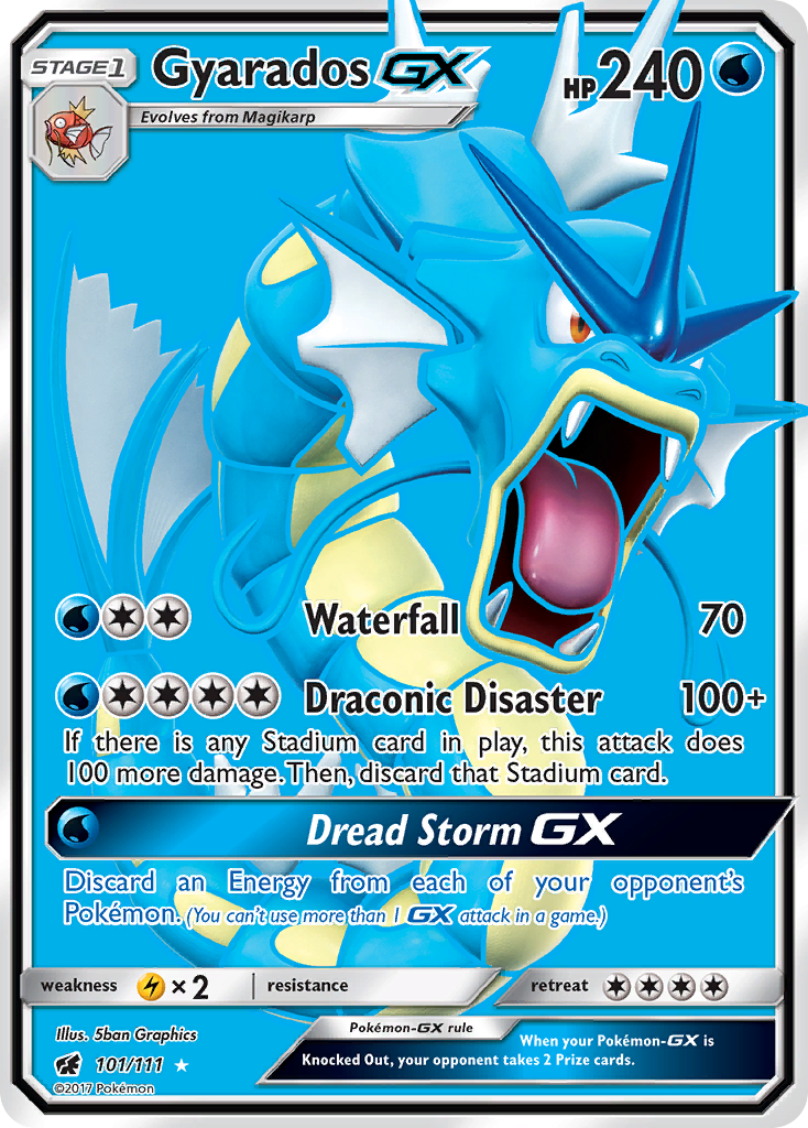 Gyarados GX (101/111) [Sun & Moon: Crimson Invasion] | RetroPlay Games