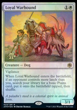 Loyal Warhound [Dungeons & Dragons: Adventures in the Forgotten Realms Prerelease Promos] | RetroPlay Games